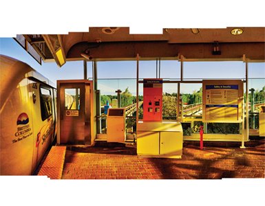 Photo by Mandelbrot. Broadway Sky Train Station, Vancouver.