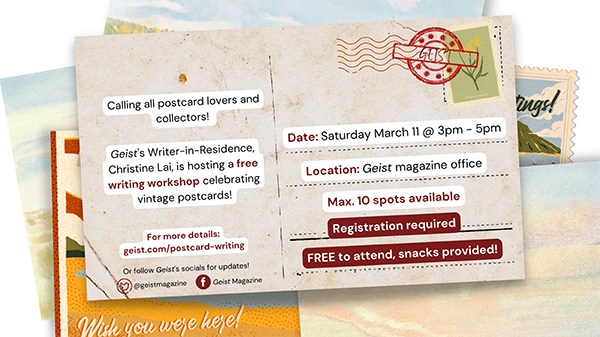 Free Event! Vintage Postcard Writing Workshop!