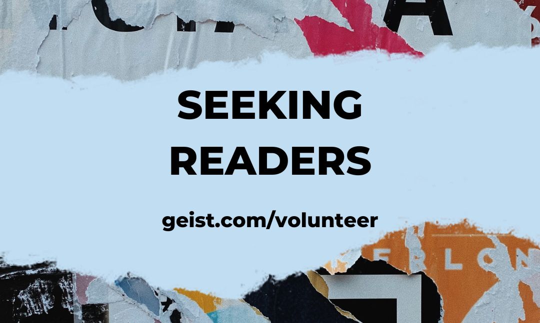 Join our volunteer Reading Collective! Deadline to apply is August 28, 2023.
